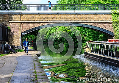 Relaxing Scenery of Canal Editorial Stock Photo